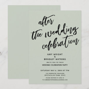 Lässig nach der Hochzeit feiert Sage Green Einladung
