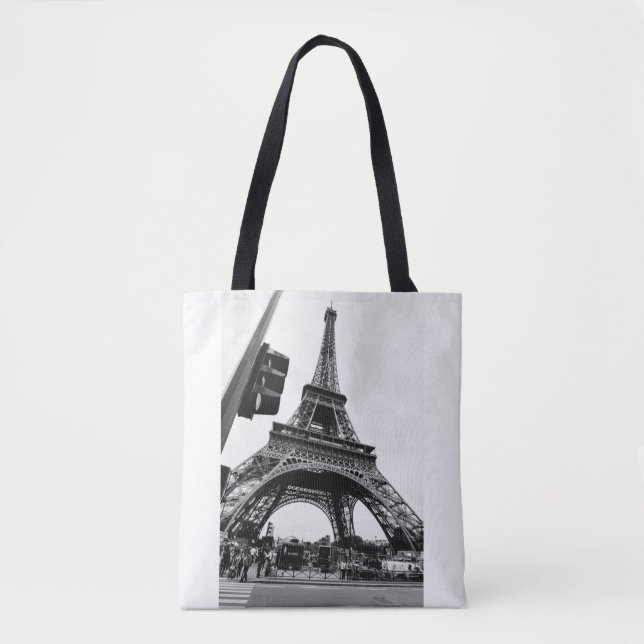 Lässige Ansicht von Eiffel-Turm - einfach und Tasche (Vorderseite)