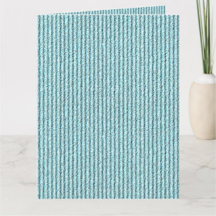 Lässige Aqua-Kordelstreifen-Muster  Karte