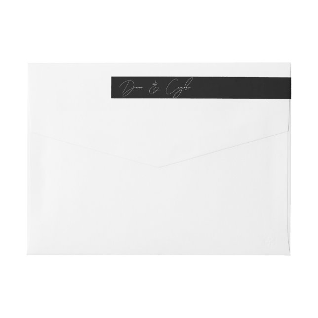 LÄSSIGE CHIC HANDWRITING STYLE WEDING EINLADUNG (Rückseite)