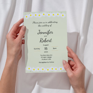 Lässige Daisy-Hochzeitseinladung Einladung