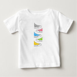 Lässige farbige Sneakers Baby T - Shirt
