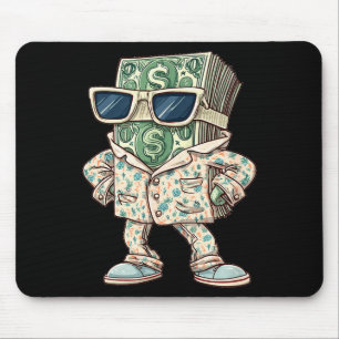 Lässige Geldschlafanzug-Kostüme für Bargeldliebhab Mousepad