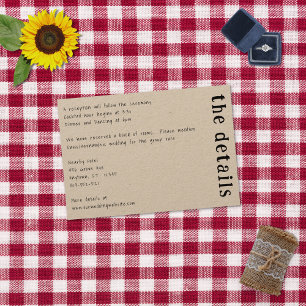 Lässige handgeschriebene Typografie Kraft Begleitkarte