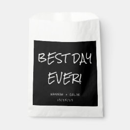 Lässige handgeschriebene Typografie weiß und schwa Geschenktütchen