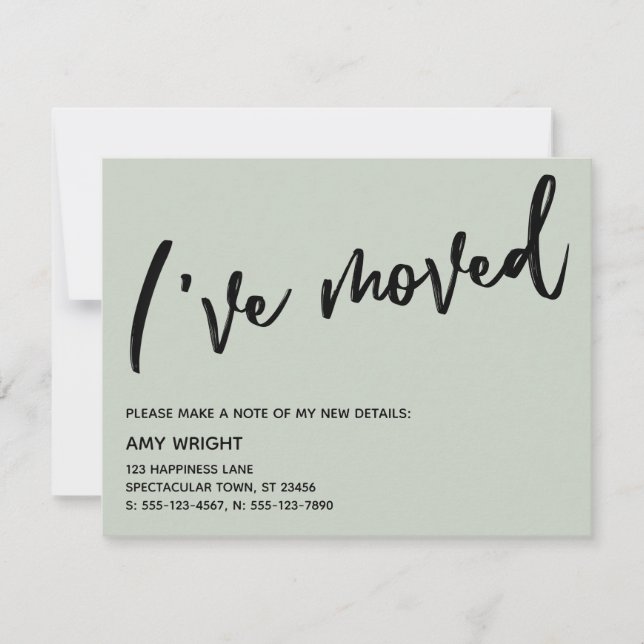 Lässige Handschrift, die ich über die Ankündigung  (Vorderseite)