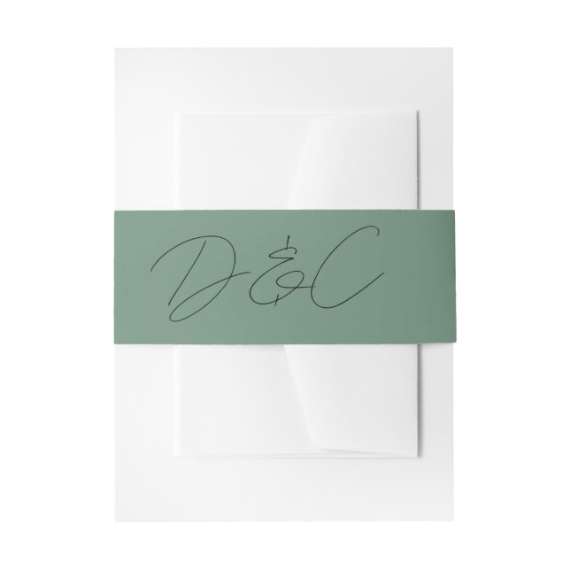 Lässige Handschrift-Hochzeit Einladungsbanderole (Vorderseite Beispiel)