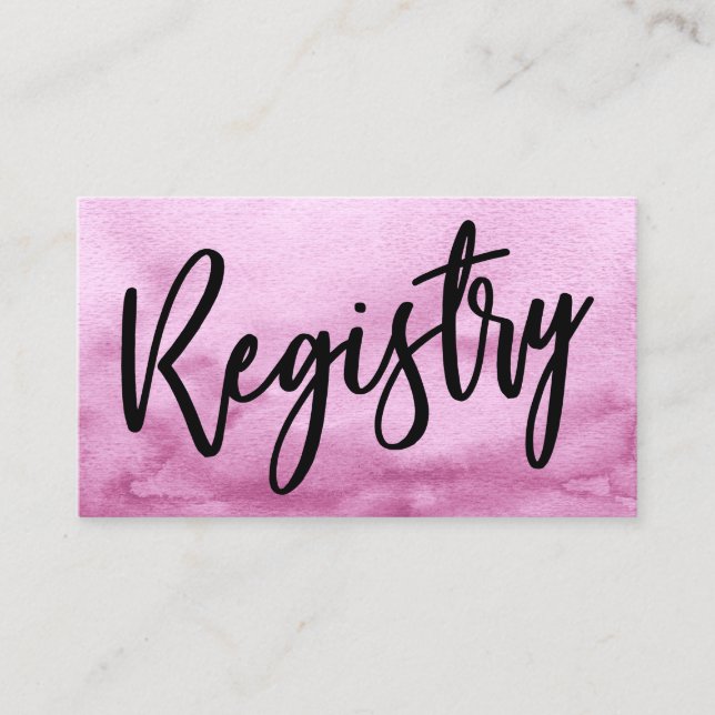 Lässige Handschrift Rosa Aquarellfarben-Geschenkre Begleitkarte (Vorderseite)