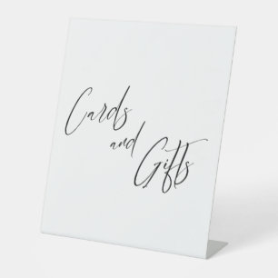 Lässige Handschriftkarten und Geschenke aus Schwar Sockelschild