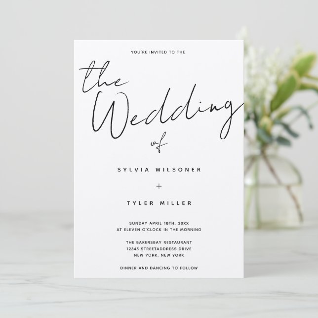 Lässige Hochzeit Einladung (Stehend Vorderseite)