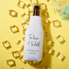 Lässige Hochzeit von Bier zu haben und zu halten Flaschenkühler