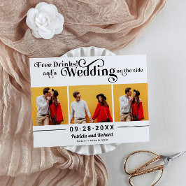 Lässige Hochzeiten mit kostenlosen Drinks sparen d Postkarte