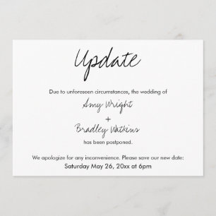 Lässige Hochzeitsankündigung "Update" Einladung