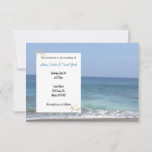Lässige Hochzeitseinladung am Strand