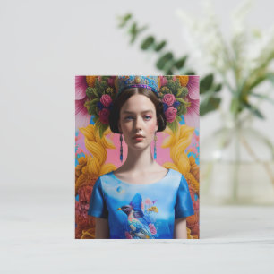 Lässige Prinzessin der Blauen Krone Postkarte