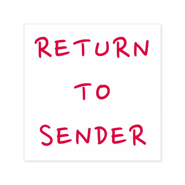 Lässige "RÜCKKEHR ZUM SENDER" Permastempel (Design)