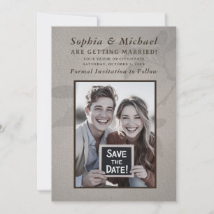 Lässige rustikale Hochzeit speichern Sie das Date- Save The Date