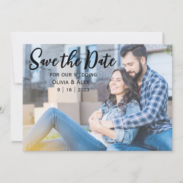 Lässige Save the Date-Karte Date (Vorderseite)