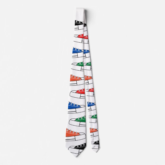 Lässige Sneakers Unisex Neck Tie Krawatte (Vorderseite)