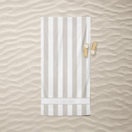 Lässige Strandstreifen in Treibholz-Beige Strandtuch