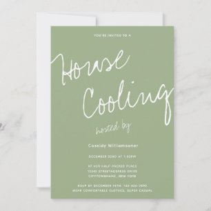Lässige Typografie-Haus-Party Einladung