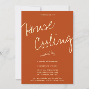Lässige Typografie-Haus-Party Einladung