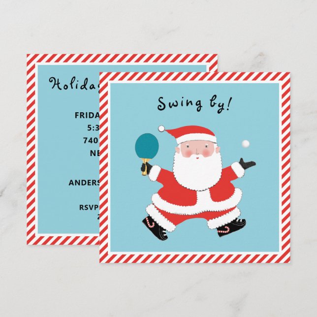 Lässige Weihnachtsfeier Einladung (Vorne/Hinten)