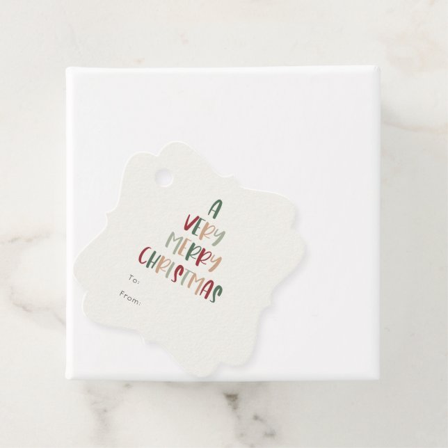 Lässige Weihnachtsfeier Extravaganter Platz Geschenkanhänger (Beispiel)