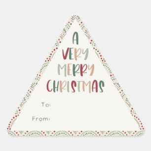 Lässige Weihnachtsgeschenke Dreieckiger Aufkleber