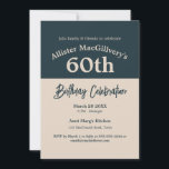 Lässiger 60. Geburtstag Einladung für ihn<br><div class="desc">Lang lebe die Küche Party! Bringen Sie Familie,  Freunde und Nachbarn zu einem unvergesslichen Geburtstagsfest für Ihren Liebsten zusammen. Ein Fest,  das zählt - Geschichten teilen,  Lieder singen und gemeinsam lachen.</div>