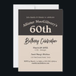 Lässiger 60. Geburtstag Einladung für ihn - Schwar<br><div class="desc">Lang lebe die Küche Party! Bringen Sie Familie,  Freunde und Nachbarn zu einem unvergesslichen Geburtstagsfest für Ihren Liebsten zusammen. Ein Fest,  das zählt - Geschichten teilen,  Lieder singen und gemeinsam lachen.</div>
