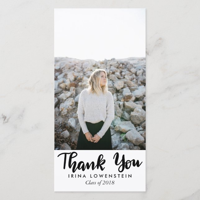 Lässiger Absolvent danken Ihnen Dankeskarte (Vorderseite)