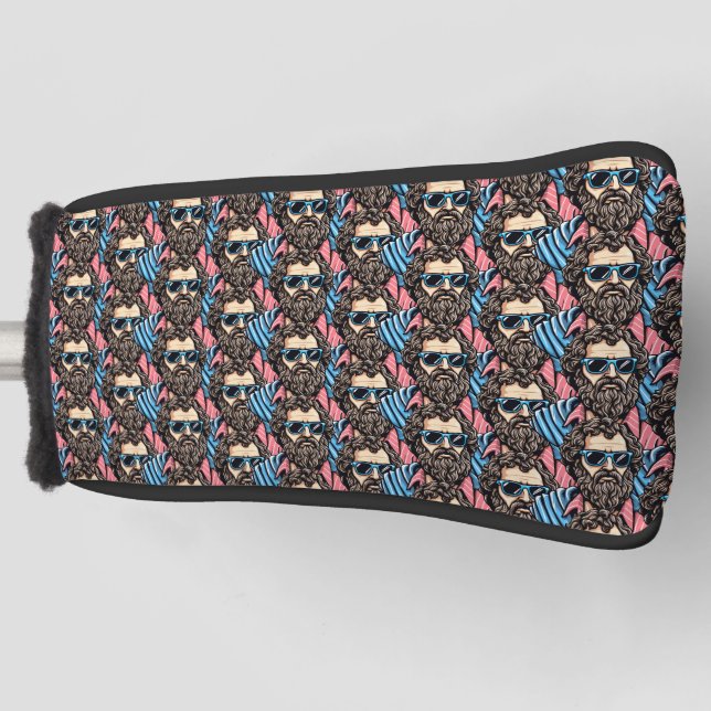Lässiger Cooler Philosoph-Look Golf Headcover (Vorderseite)