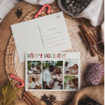 Lässiger, farbenfroher Urlaub im Fünf-Foto-Stil Feiertagspostkarte<br><div class="desc">Diese lässige, farbenfrohe 5-Foto-Weihnachtspostkarte ist perfekt für Ihren fröhlichen, kreativen und hellen Urlaub Gruß. Es ist ein einzigartiger, spielerischer, moderner Schriftart in Rot, Boho Bräune und heller und dunkelgrüner Farbe, die für ein fröhliches, saisonales Ambiente sorgen. Wenn Sie Ihren Lieben den dunklen Winter mit niedlichem Feiertagsjubeln näher bringen wollen, haben...</div>