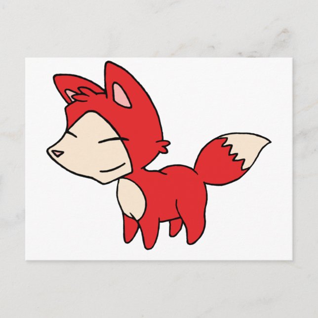 Lässiger Grinnfuchs Postkarte (Vorderseite)