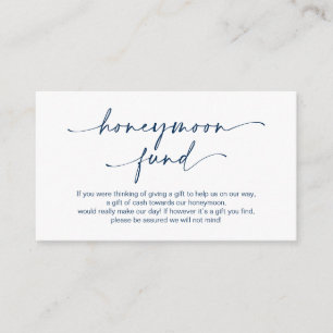 Lässiger Minimalistischer Marineinfolben, Honeymoo Begleitkarte
