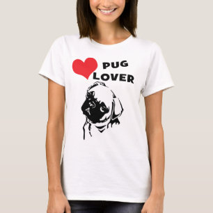 Lässiger Mops Lover T-Shirt