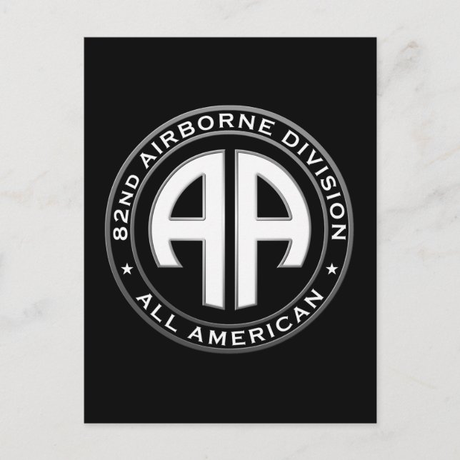 lässiger Patch der 82. Im Flugzeug Division Postkarte (Vorderseite)