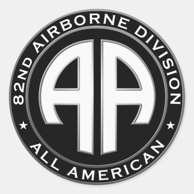 lässiger Patch der 82. Im Flugzeug Division Runder Aufkleber (Vorderseite)