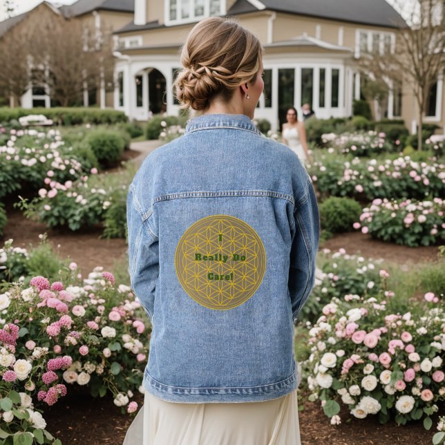 Lässiger Spaß - Lebenslauf Jeansjacke (Hochzeit Rückseite)