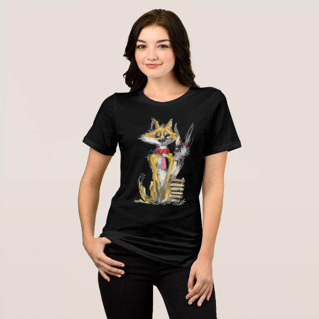 Lässiger T - Shirt von Frauen mit künstlerischem C (Vorderseite voll)