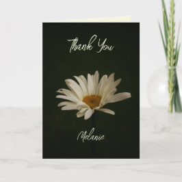 Lässiges Daisy Floral Foto Personalisiert Dankeskarte