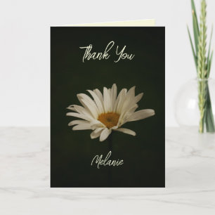 Lässiges Daisy Floral Foto Personalisiert Dankeskarte