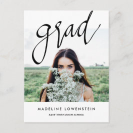 Lässiges Einfaches Grad Typografie Graduate Foto Ankündigungspostkarte