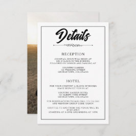 Lässiges Foto Begleitkarte