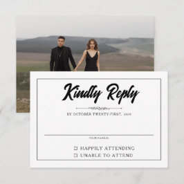 Lässiges Foto RSVP Karte