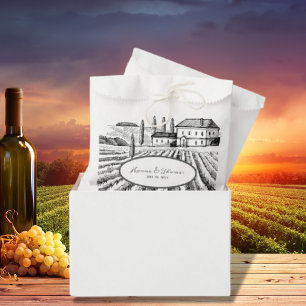 Lässiges Land Italien Weinberg Rustikale Hochzeit Geschenktütchen