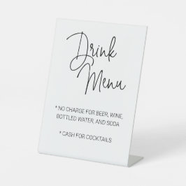 Lässiges limitiertes Bar Drink Sockelschild