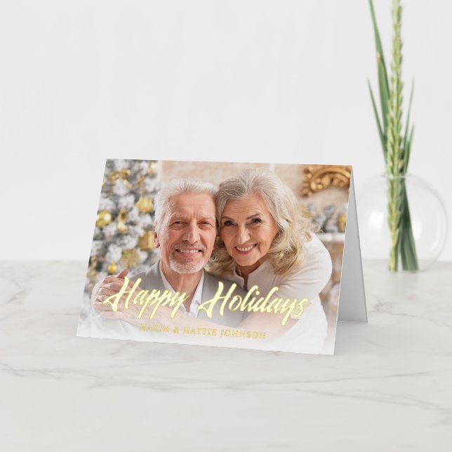 Lässiges modernes Foto für den Happy Holidays (Vorderseite)