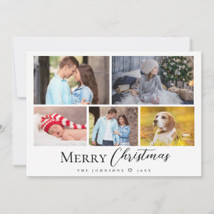 Lässiges Script Multi Foto Frohe Weihnachten